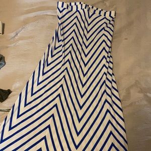 Blue and white long skirt from Bebe